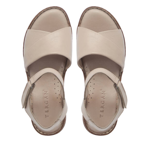 Bej Hakiki Deri Kadın Sandalet - K26Y1SN68501-Q5Q - 5