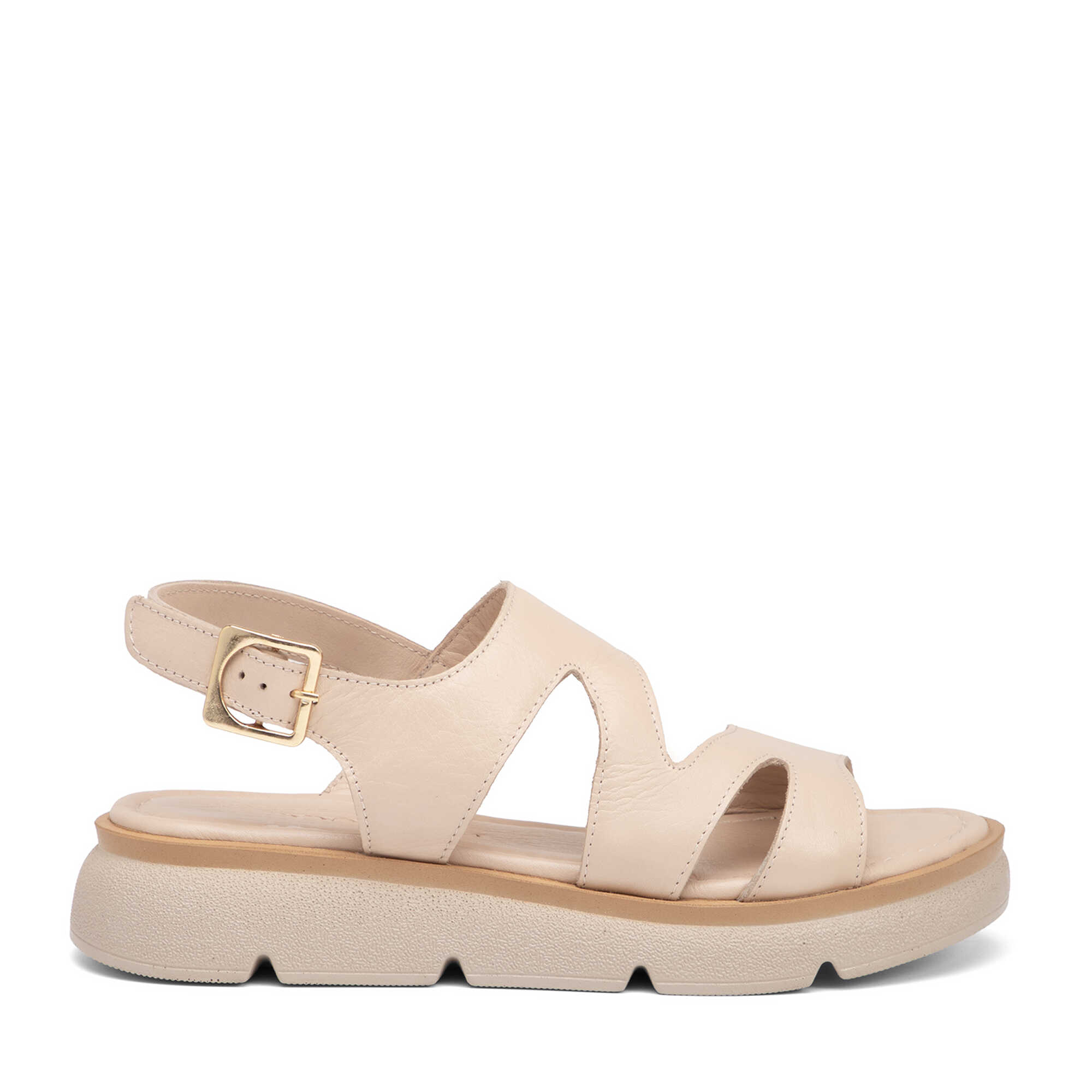 Bej Hakiki Deri Kadın Sandalet - K26Y1SN68556-A25
