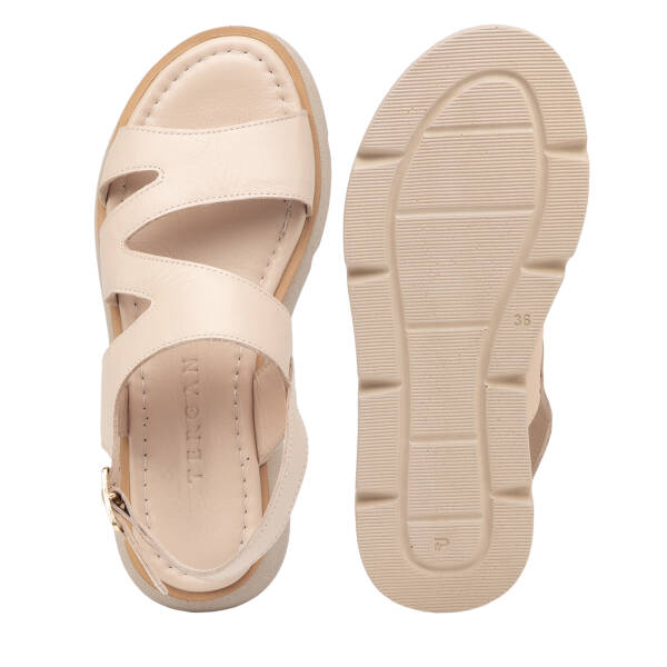 Bej Hakiki Deri Kadın Sandalet - K26Y1SN68556-A25 - 6