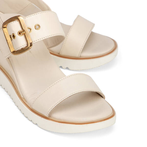 Bej Hakiki Deri Kadın Sandalet - K26Y1SN68586-S5Y - 3