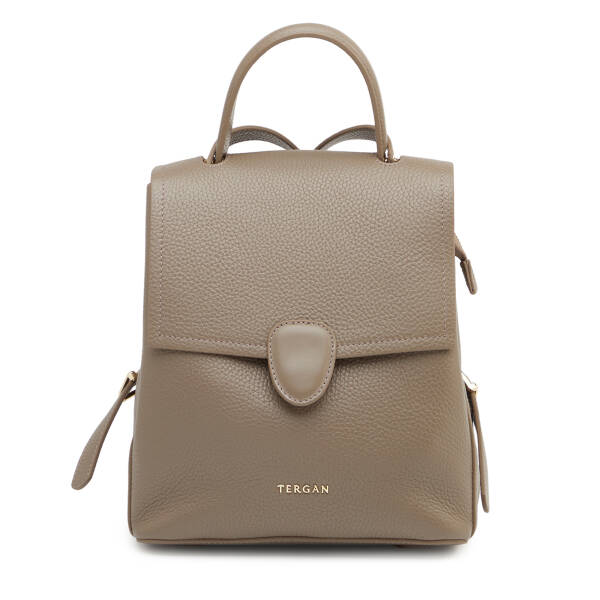 Bej Hakiki Deri Kadın Sırt Çantası - S1SR00080492-S95 - 1
