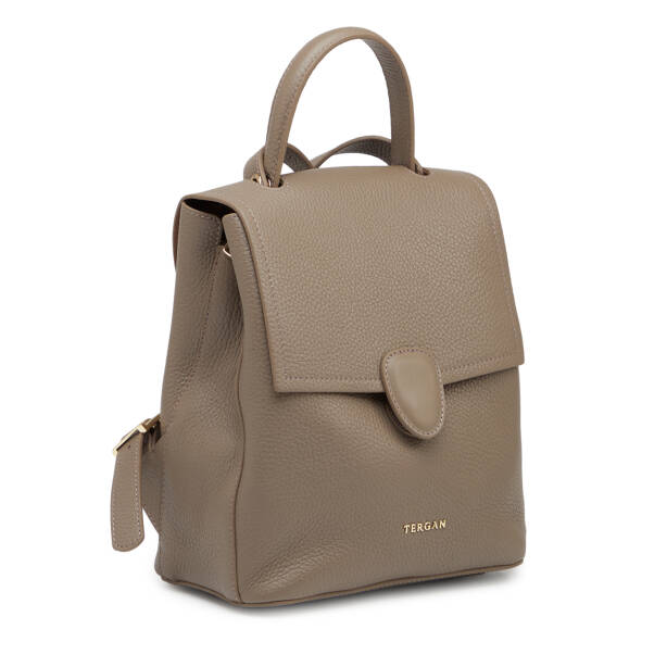 Bej Hakiki Deri Kadın Sırt Çantası - S1SR00080492-S95 - 2