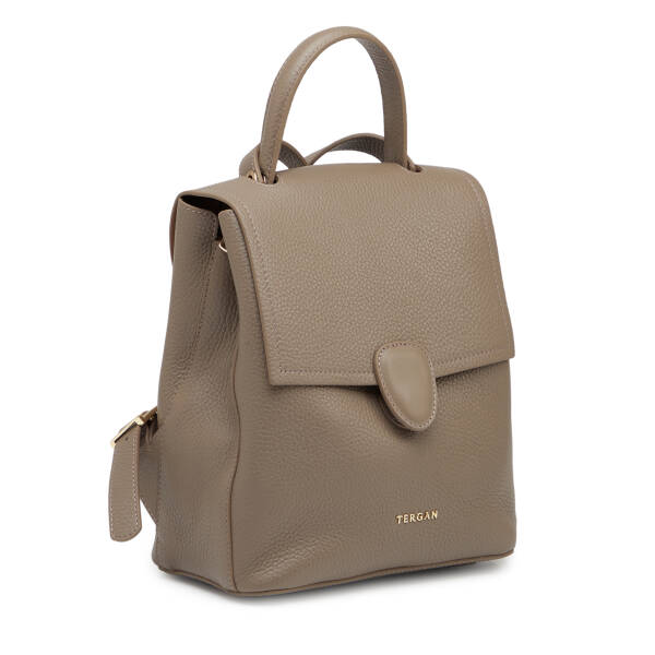 Bej Hakiki Deri Kadın Sırt Çantası - S1SR00080492-S95 - 2