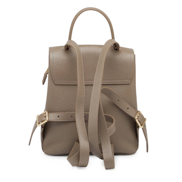 Bej Hakiki Deri Kadın Sırt Çantası - S1SR00080492-S95 - 3