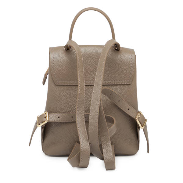 Bej Hakiki Deri Kadın Sırt Çantası - S1SR00080492-S95 - 3