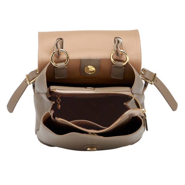 Bej Hakiki Deri Kadın Sırt Çantası - S1SR00080492-S95 - 4