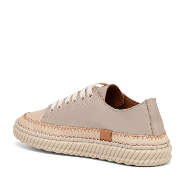 Bej Hakiki Deri Kadın Sneaker - K26I1AY68402-Q5Q - 4