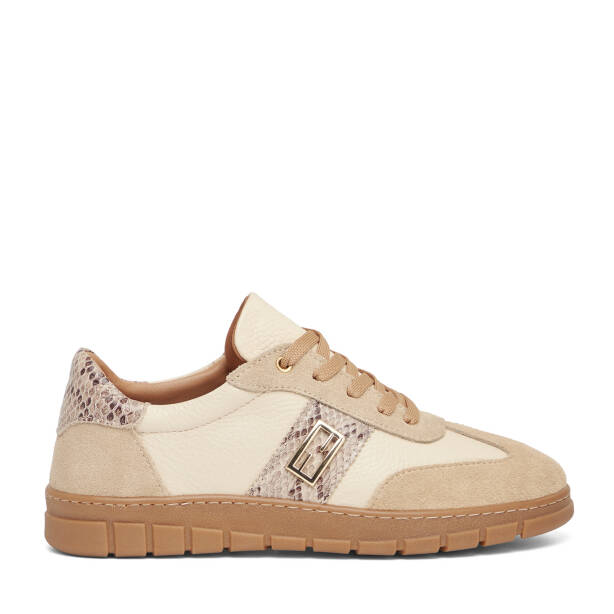 Bej Hakiki Deri Kadın Sneaker - K26I1AY68406-D6P - 1