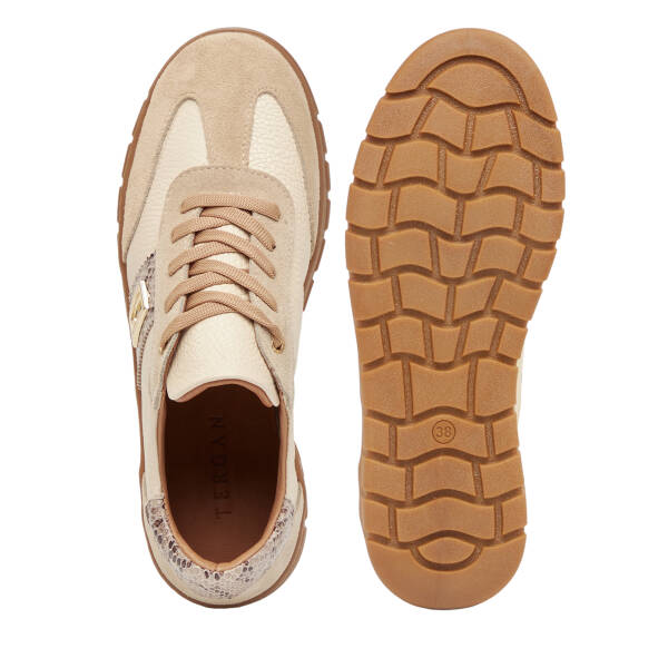 Bej Hakiki Deri Kadın Sneaker - K26I1AY68406-D6P - 6