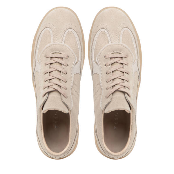 Bej Hakiki Deri Kadın Sneaker - K26I1AY68412-B79 - 5