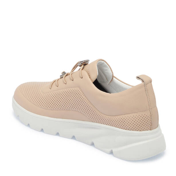 Bej Hakiki Deri Kadın Sneaker - K26I1AY68423-A25 - 3