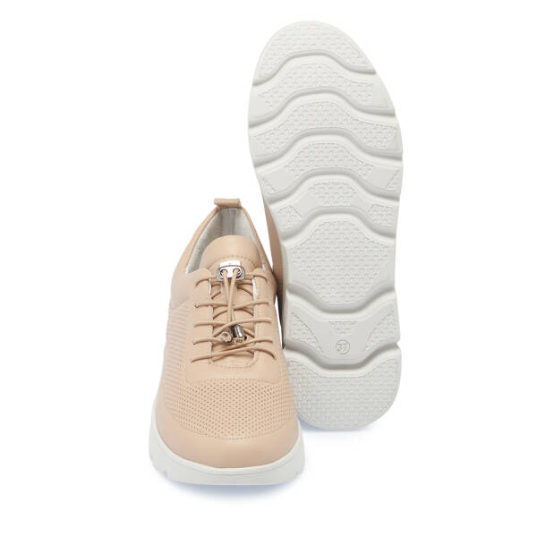 Bej Hakiki Deri Kadın Sneaker - K26I1AY68423-A25 - 4