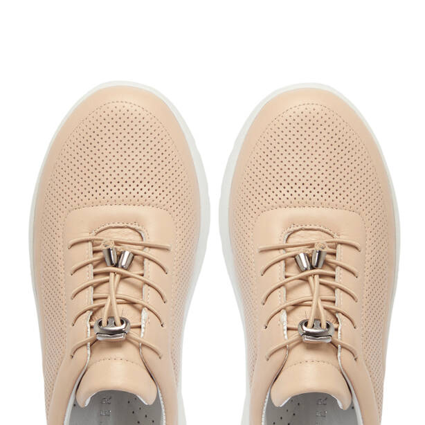 Bej Hakiki Deri Kadın Sneaker - K26I1AY68423-A25 - 5