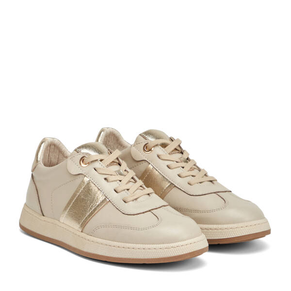 Bej Hakiki Deri Kadın Sneaker - K26I1AY68462-Q5Q - 2