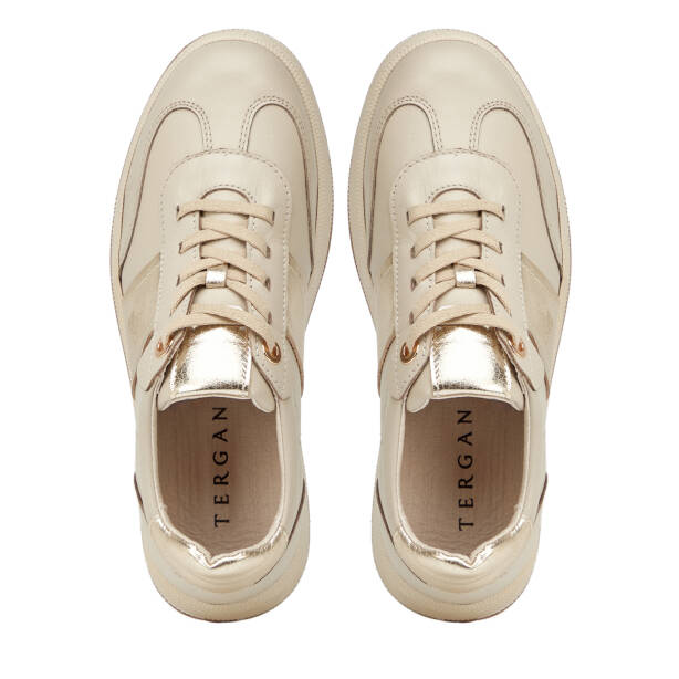 Bej Hakiki Deri Kadın Sneaker - K26I1AY68462-Q5Q - 5