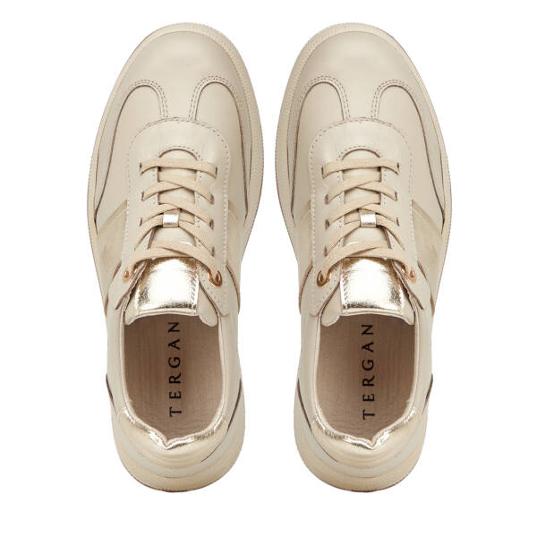 Bej Hakiki Deri Kadın Sneaker - K26I1AY68462-Q5Q - 5