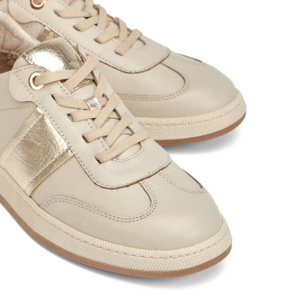Bej Hakiki Deri Kadın Sneaker - K26I1AY68462-Q5Q - 3