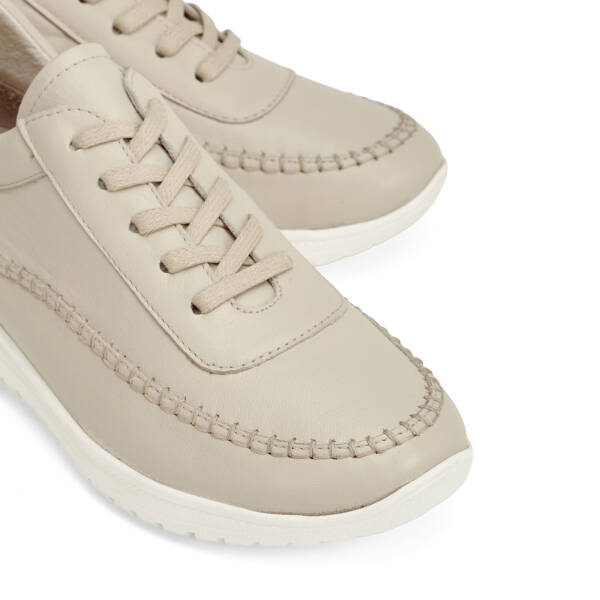 Bej Hakiki Deri Kadın Sneaker - K26I1AY68464-Q5Q - 3
