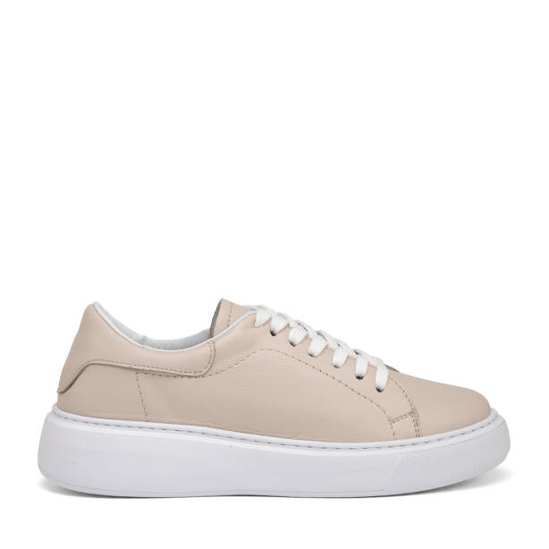 Bej Hakiki Deri Kadın Sneaker - K26I1AY68467-A25 