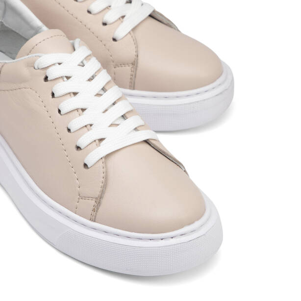 Bej Hakiki Deri Kadın Sneaker - K26I1AY68467-A25 - 3