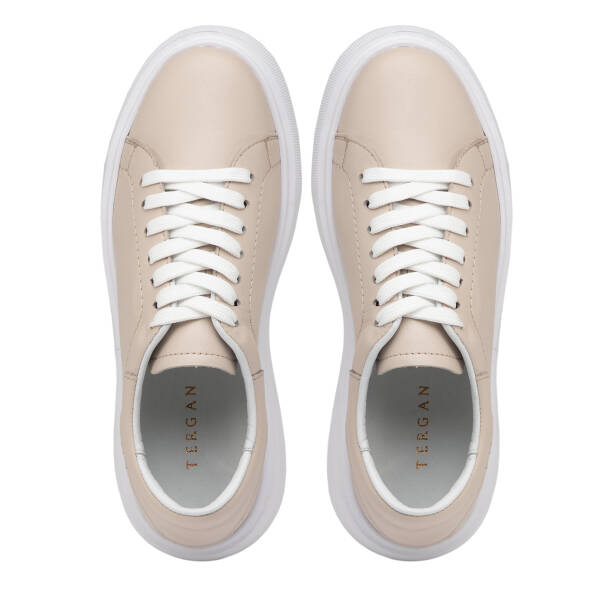 Bej Hakiki Deri Kadın Sneaker - K26I1AY68467-A25 - 5