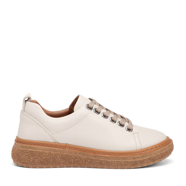 Bej Hakiki Deri Kadın Sneaker - K26I1AY68663-A25 - Tergan
