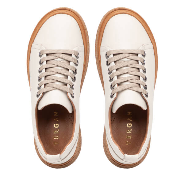 Bej Hakiki Deri Kadın Sneaker - K26I1AY68663-A25 - 5