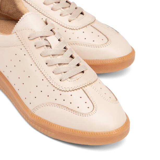 Bej Hakiki Deri Kadın Sneaker - K26I1AY68665-A25 - 3