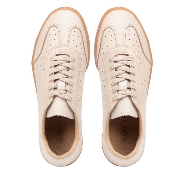 Bej Hakiki Deri Kadın Sneaker - K26I1AY68665-A25 - 5
