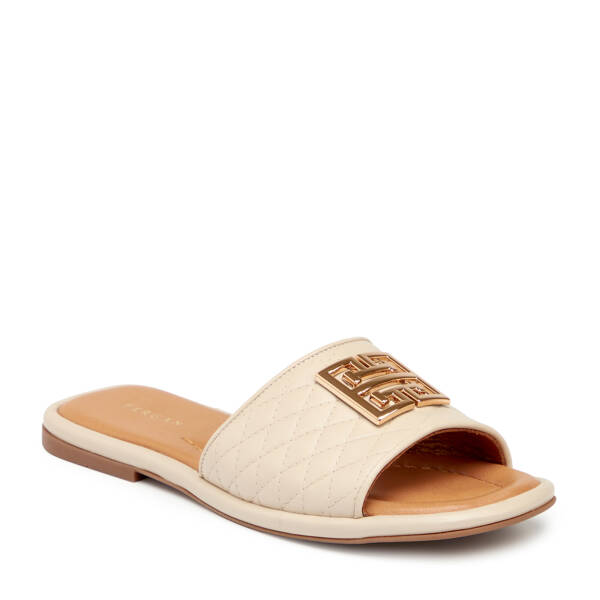 Bej Hakiki Deri Kadın Terlik - K25Y1TR67839-A25 - 1