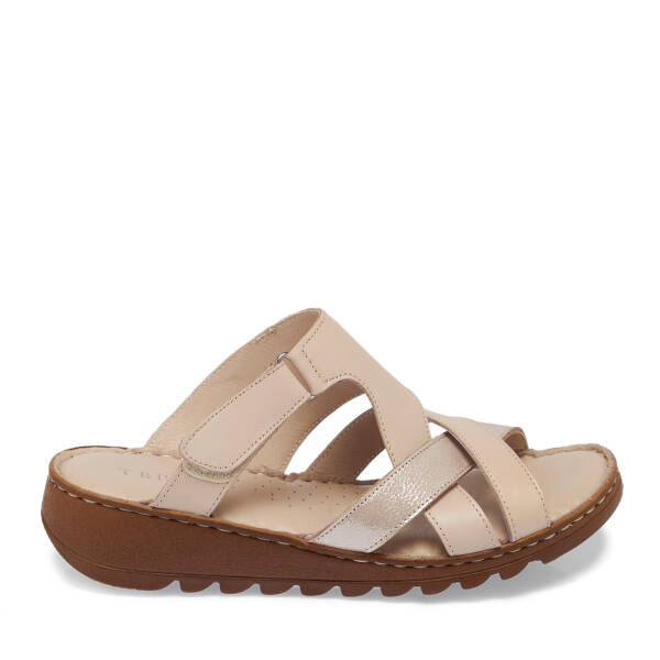 Bej Hakiki Deri Kadın Terlik - K26Y1TR68500-Q5Q - 1