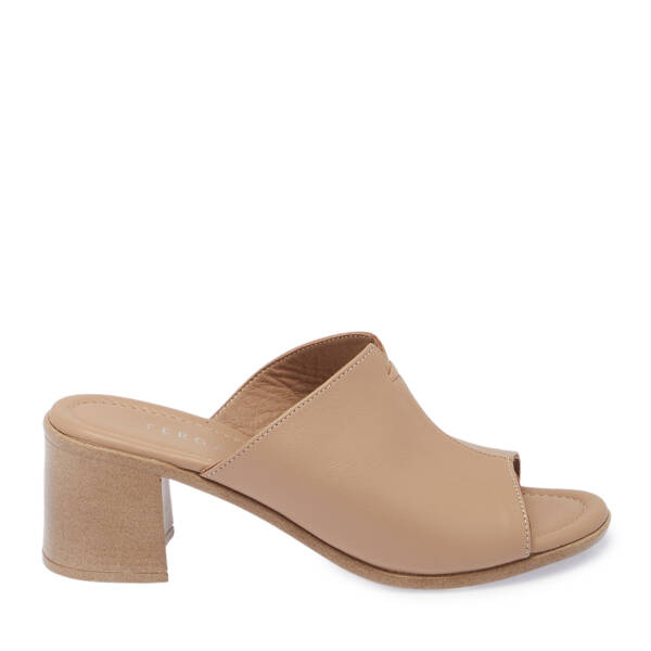 Bej Hakiki Deri Kadın Terlik - K26Y1TR68524-A25 - 1