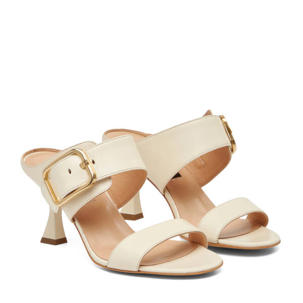 Bej Hakiki Deri Kadın Terlik - K26Y1TR68568-A25 - 2