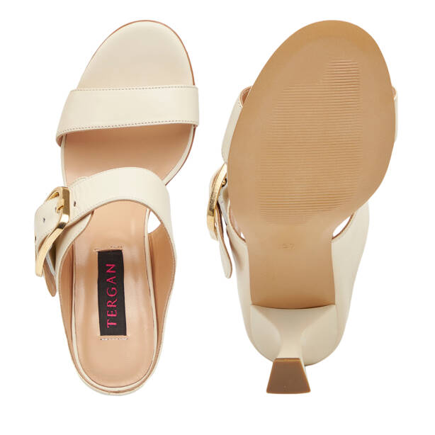 Bej Hakiki Deri Kadın Terlik - K26Y1TR68568-A25 - 6