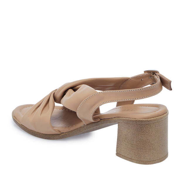 Bej Hakiki Deri Kadın Topuklu Ayakkabı - K26Y1SN68523-A25 - 3