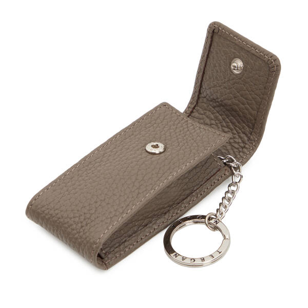 Bej Hakiki Deri Unisex Anahtarlık - S1AN00000095-B73 - 2