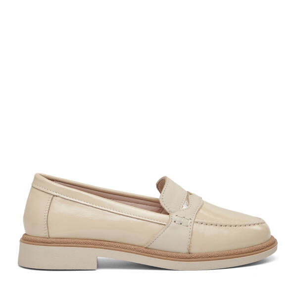 Bej Hakiki Rugan Deri Kadın Loafer - K26I1AY68415-A54 - 1