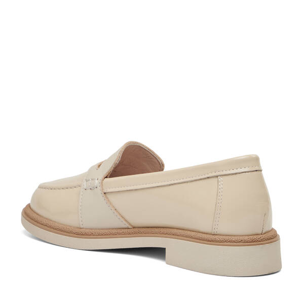 Bej Hakiki Rugan Deri Kadın Loafer - K26I1AY68415-A54 - 4