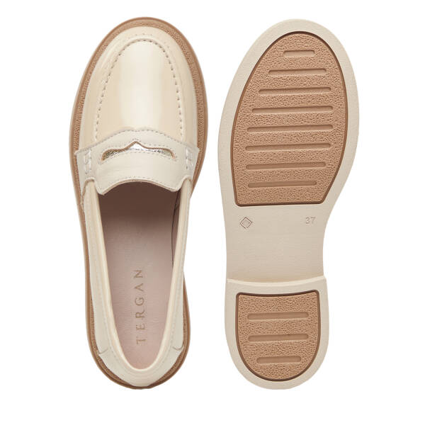 Bej Hakiki Rugan Deri Kadın Loafer - K26I1AY68415-A54 - 6