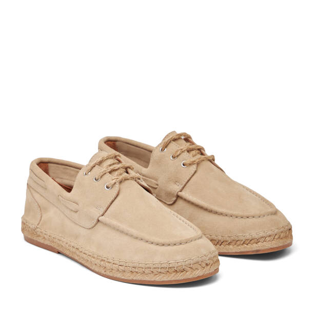 Bej Hakiki Süet Deri Erkek Espadril - E26I1AY57624-B79 - 2