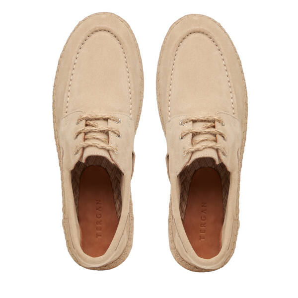 Bej Hakiki Süet Deri Erkek Espadril - E26I1AY57624-B79 - 5