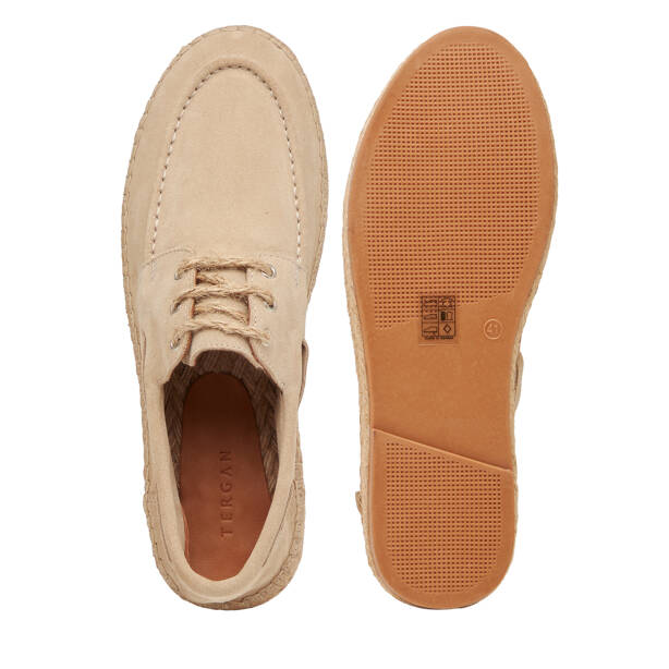 Bej Hakiki Süet Deri Erkek Espadril - E26I1AY57624-B79 - 6