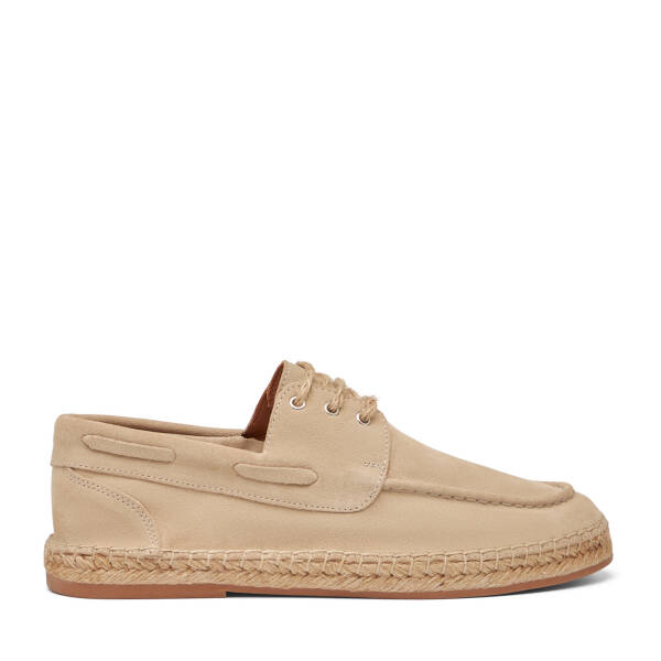 Bej Hakiki Süet Deri Erkek Espadril - E26I1AY57624-B79 - 1