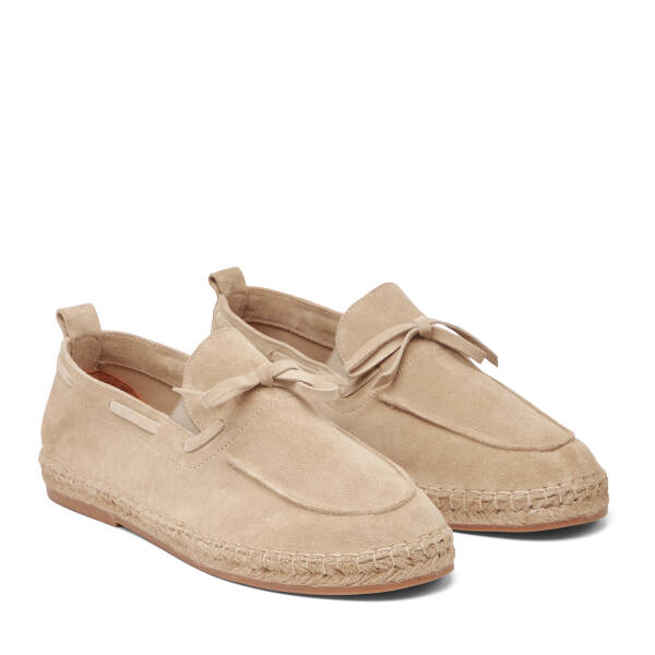 Bej Hakiki Süet Deri Erkek Espadril - E26I1AY57625-B79 - 2