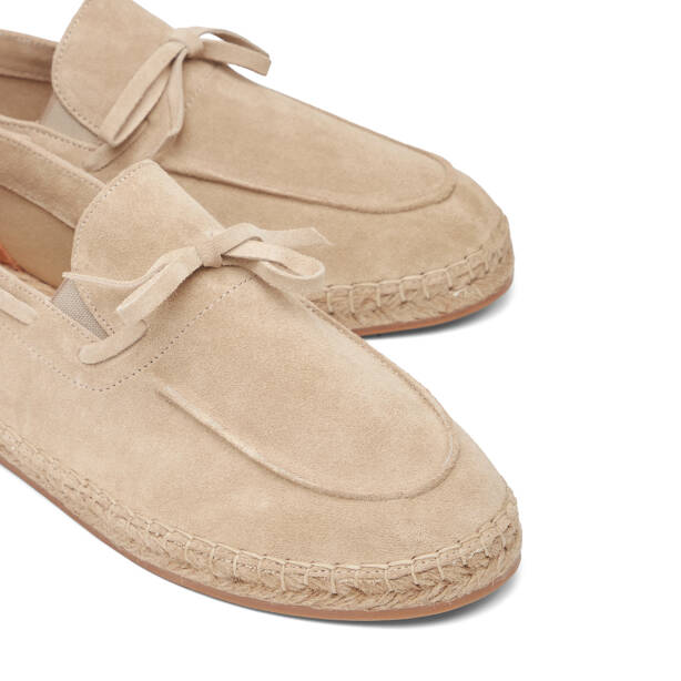 Bej Hakiki Süet Deri Erkek Espadril - E26I1AY57625-B79 - 3