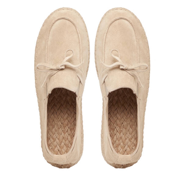 Bej Hakiki Süet Deri Erkek Espadril - E26I1AY57625-B79 - 5