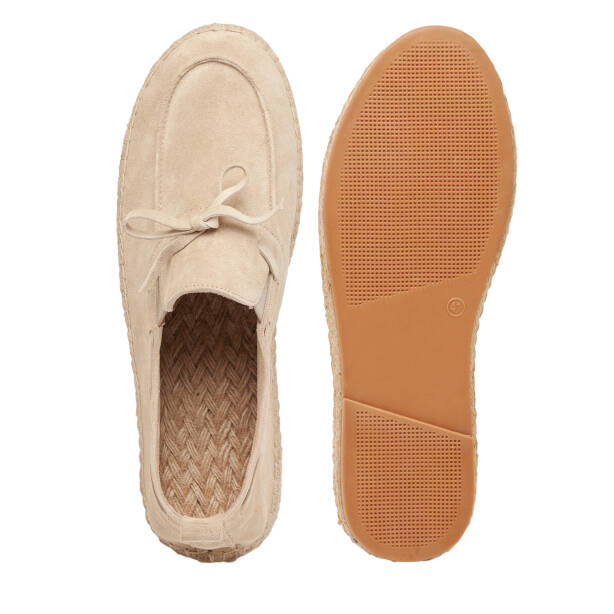 Bej Hakiki Süet Deri Erkek Espadril - E26I1AY57625-B79 - 6