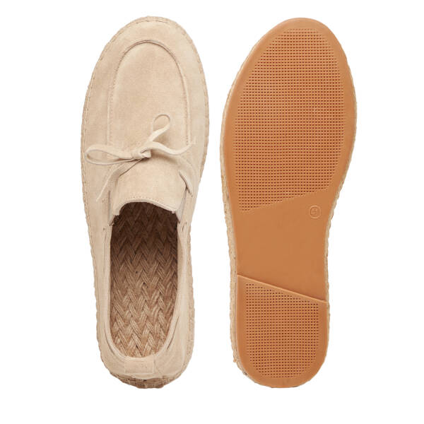 Bej Hakiki Süet Deri Erkek Espadril - E26I1AY57625-B79 - 6