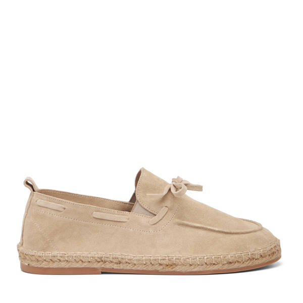 Bej Hakiki Süet Deri Erkek Espadril - E26I1AY57625-B79 - 1