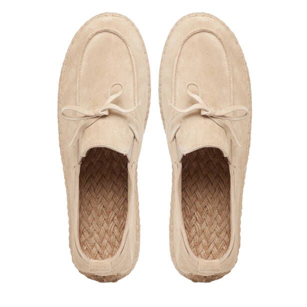 Bej Hakiki Süet Deri Erkek Espadril - E26I1AY57625-B79 - 5